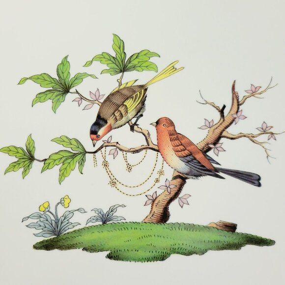 Herend Rothschild Bird Placemat Cork-Backed Botanical Birds and Butterflies - Picture 3 of 9